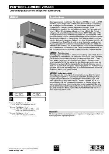 Techn. Datenblatt - Stobag