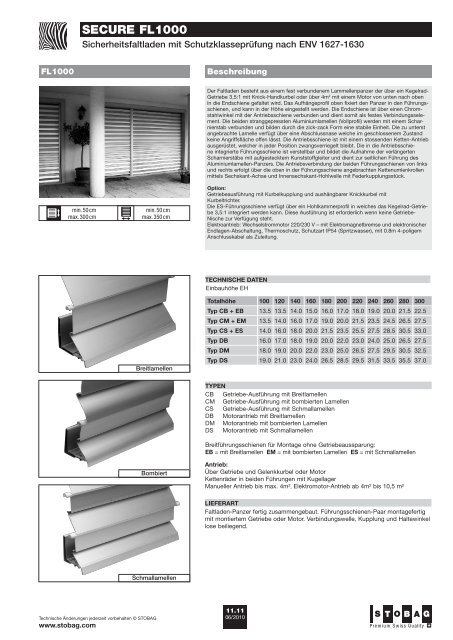 SECURE FL1000 - Stobag