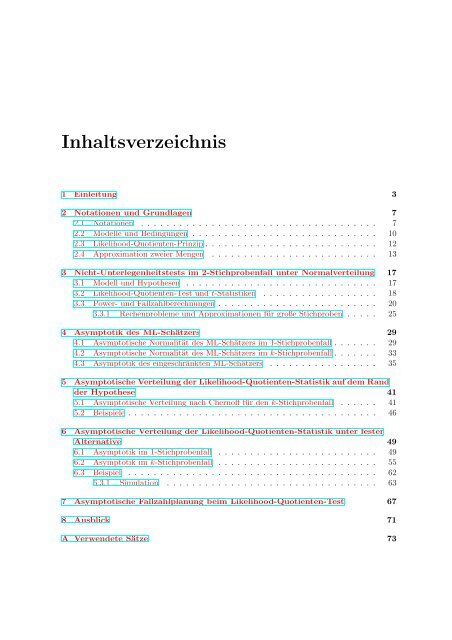 Die asymptotische Verteilung des Likelihood-Quotienten-Tests für ...