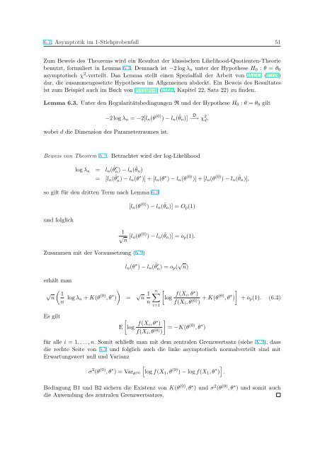 Die asymptotische Verteilung des Likelihood-Quotienten-Tests für ...