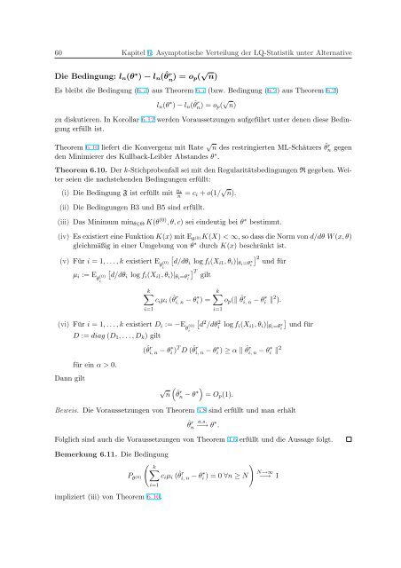 Die asymptotische Verteilung des Likelihood-Quotienten-Tests für ...