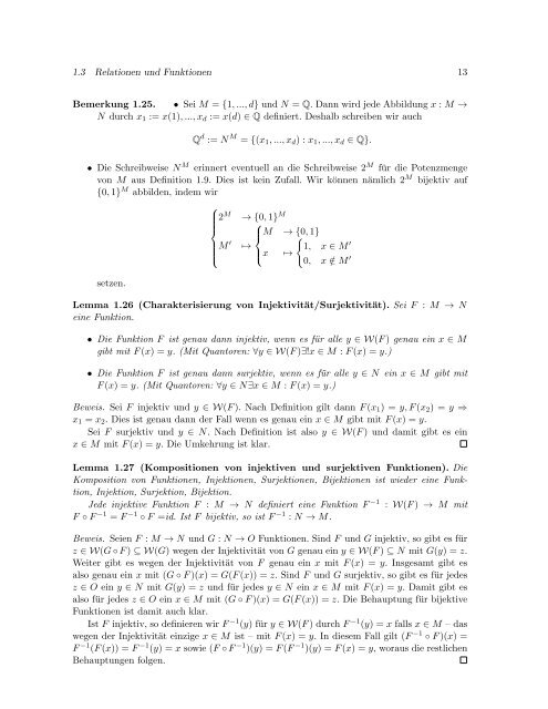Analysis I - Abteilung fÃ¼r Mathematische Stochastik