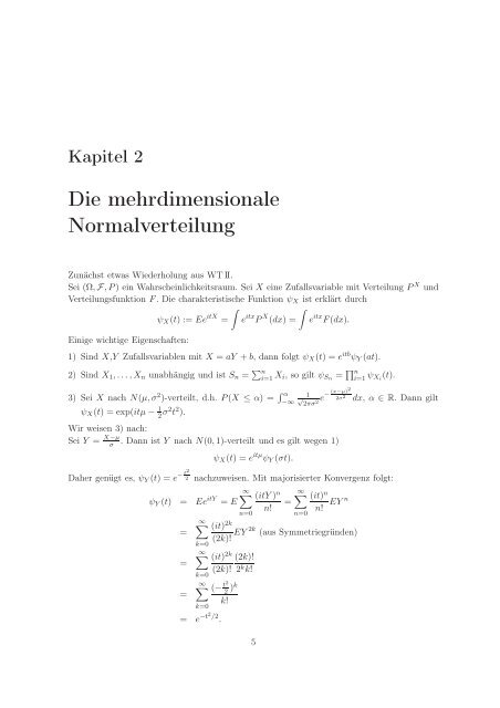 Die mehrdimensionale Normalverteilung