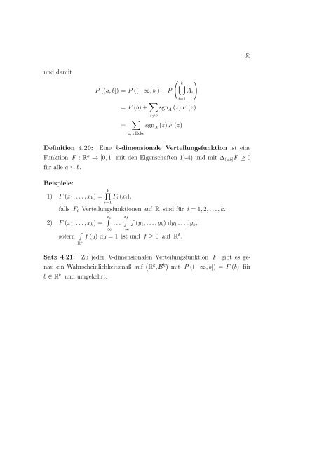 Wahrscheinlichkeitstheorie - Abteilung fÃ¼r Mathematische Stochastik