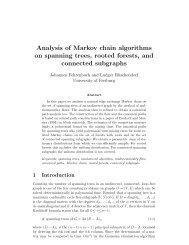 Analysis of Markov chain algorithms on spanning trees, rooted ...