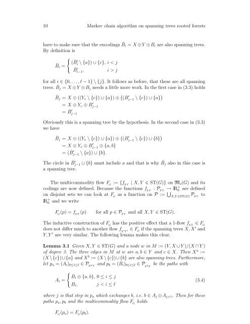 Analysis of Markov chain algorithms on spanning trees, rooted ...