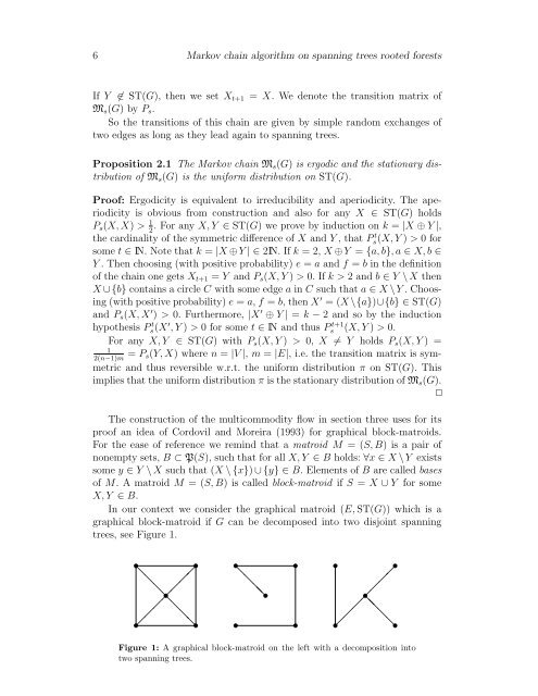 Analysis of Markov chain algorithms on spanning trees, rooted ...