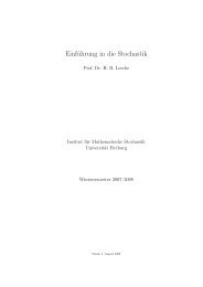 Einführung in die Stochastik, Prof. Lerche - Abteilung für ...