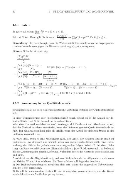 EinfÃ¼hrung in die Stochastik, Prof. Lerche - Abteilung fÃ¼r ...