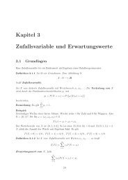 Kapitel 3 Zufallsvariable und Erwartungswerte