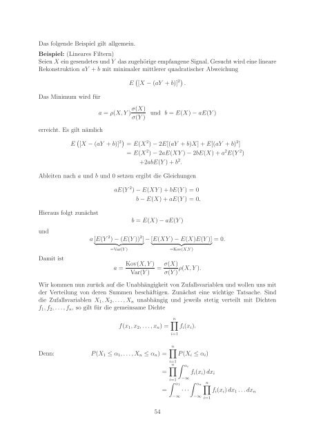 Kapitel 4 Zufallsvariable und Wahrscheinlichkeitsdichten