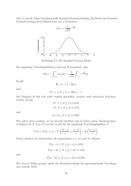 Kapitel 4 Zufallsvariable und Wahrscheinlichkeitsdichten