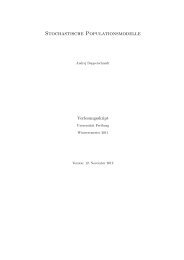Stochastische Populationsmodelle - Abteilung für Mathematische ...