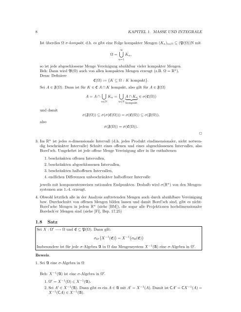 Skriptum zur Wahrscheinlichkeitstheorie