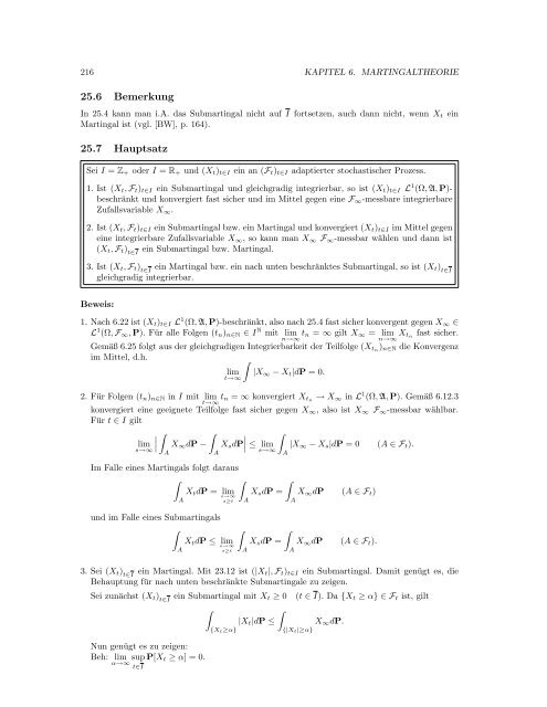 Skriptum zur Wahrscheinlichkeitstheorie