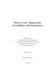 Muster und Alignments in zufälligen Zeichenketten - Abteilung für ...