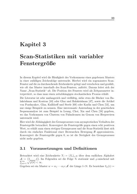 Muster und Alignments in zufÃ¤lligen Zeichenketten - Abteilung fÃ¼r ...