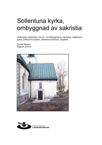 Sollentuna kyrka, ombyggnad av sakristia - Stockholms läns museum