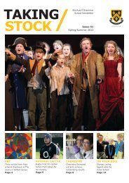 TAKING STOCK - Stockport Grammar School