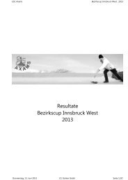 Resultate Bezirkscup Innsbruck West 2013 - Stocksport Tirol