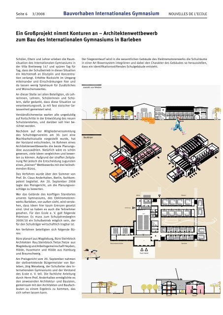 Nouvelles de l'Ecole - Ecole Stiftung