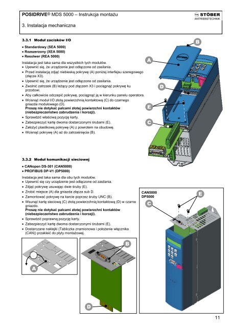 Instrukcja montaÅ¼u - STÃBER ANTRIEBSTECHNIK GmbH + Co. KG