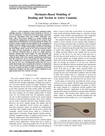 Mechanics-Based Modeling of Bending and Torsion in Active ...