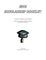 A Guide to Available Local Scholarships - Hanover Public Schools