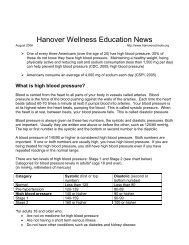 What is high blood pressure? - Hanover Public Schools