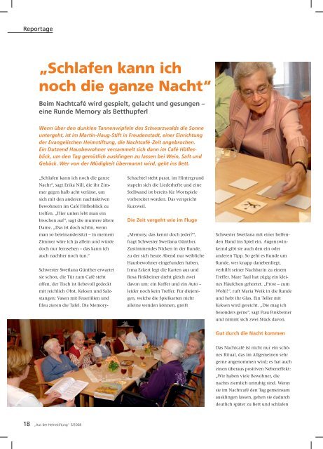 Das Magazin 3/2008 - Evangelische Heimstiftung