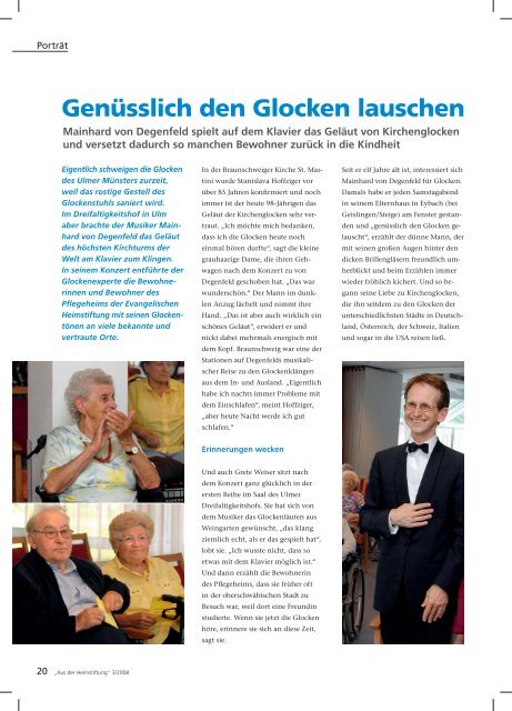 Das Magazin 3/2008 - Evangelische Heimstiftung