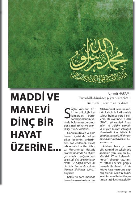 Bizbiriz dergisi 1.sayı