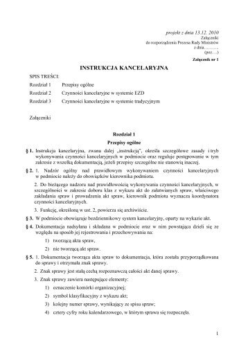 INSTRUKCJA KANCELARYJNA - E-prawnik