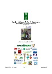 Projet Â« CÅur de forÃªt Guyane - Coeur de ForÃªt