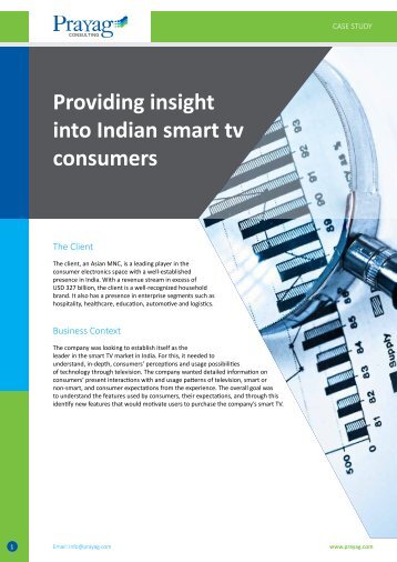 Providing insight into Indian smart tv consumers