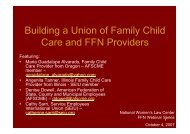 Building a Union of Family Child Care and FFN Providers - National ...