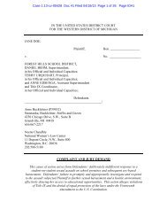 Doe v. Forest Hills Complaint - National Women's Law Center