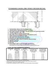 standard chain link fence design detail - Village of Palmetto Bay