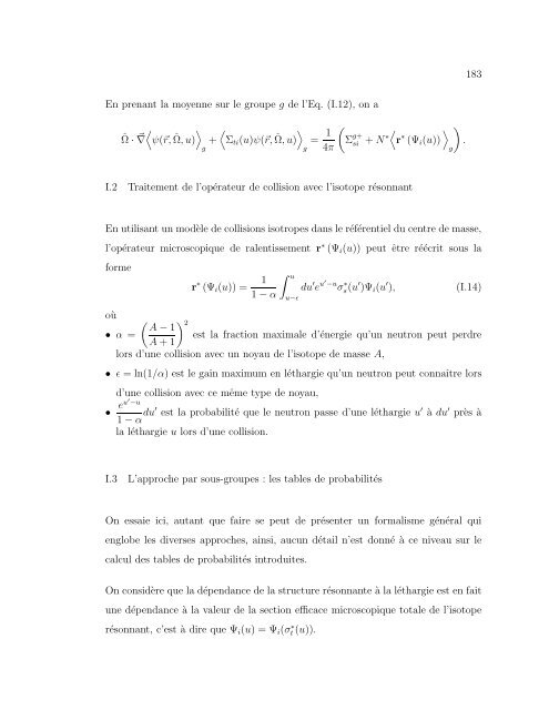 université de montréal développement de la méthode des ...