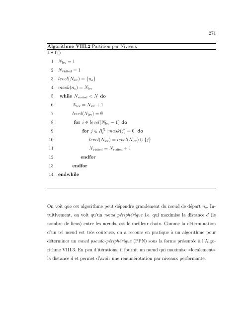 université de montréal développement de la méthode des ...