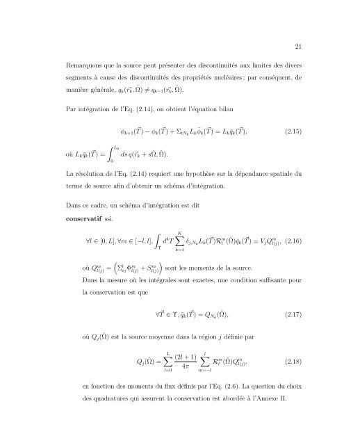 université de montréal développement de la méthode des ...