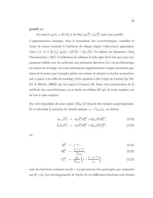 université de montréal développement de la méthode des ...