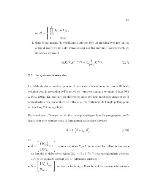 université de montréal développement de la méthode des ...