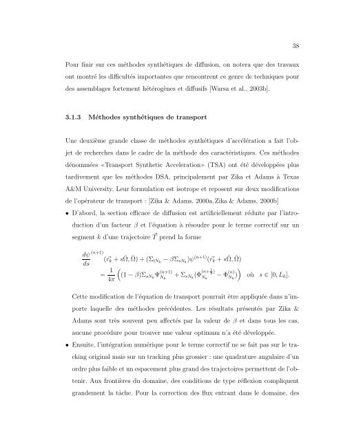 université de montréal développement de la méthode des ...