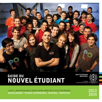 Guide du nouvel étudiant - École Polytechnique de Montréal