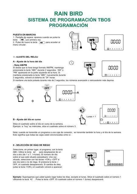 Manuales de Instrucciones - Rain Bird IbÃ©rica