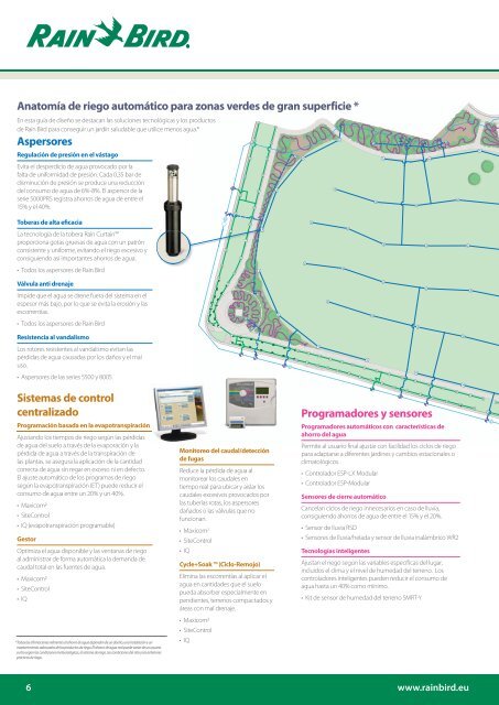 El Uso Inteligente del Aqua - Rain Bird IbÃ©rica