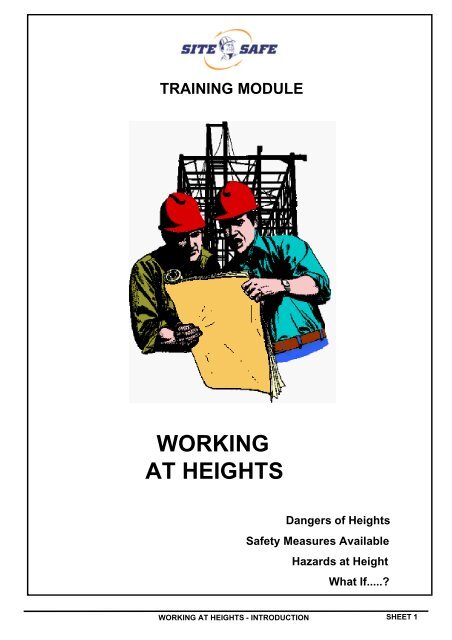 WORKING AT HEIGHTS - Site Safe