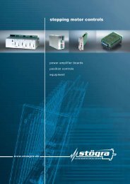 stepping motor controls - STÃGRA Antriebstechnik GmbH