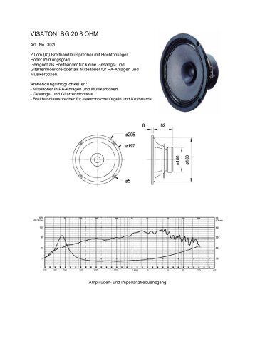 VISATON BG 20 8 OHM